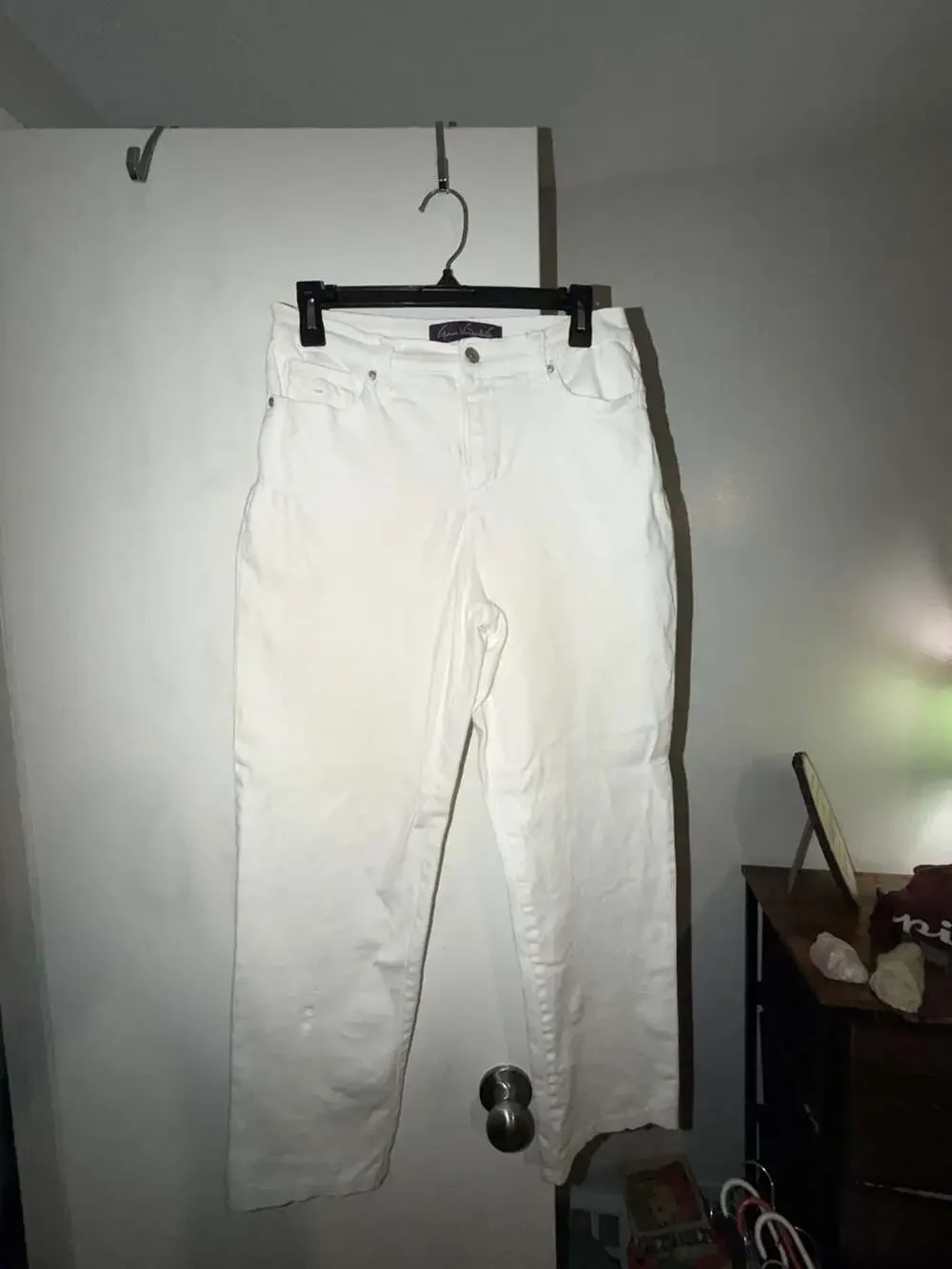 Gloria Vanderbilt Amanda Classic Fit White Stretch Jeans Size 8
